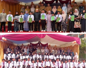 Komite dan Keluarga Besar SDN 1 Teluk Belitung Lepas 56 Siswa Kelas VI